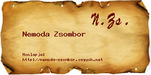 Nemoda Zsombor névjegykártya